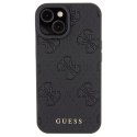 Guess GUHCP15SP4EPMK iPhone 15 / 14 / 13 6.1" czarny/black hardcase Leather 4G Stamped
