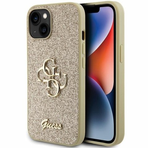 Guess GUHCP15MHG4SGD iPhone 15 Plus / 14 Plus 6.7" złoty/gold hardcase Glitter Script Big 4G