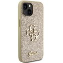 Guess GUHCP15MHG4SGD iPhone 15 Plus / 14 Plus 6.7" złoty/gold hardcase Glitter Script Big 4G