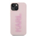 Karl Lagerfeld KLHCP15M3DMBKCP iPhone 15 Plus / 14 Plus 6.7" różowy/pink hardcase 3D Rubber Glitter Logo