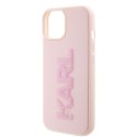 Karl Lagerfeld KLHCP15M3DMBKCP iPhone 15 Plus / 14 Plus 6.7" różowy/pink hardcase 3D Rubber Glitter Logo