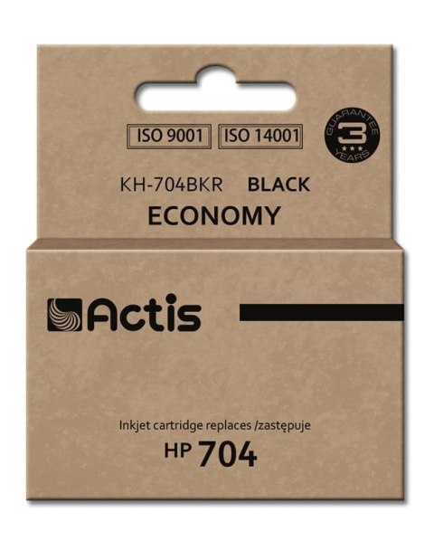 Actis KH-704BKR Tusz (zamiennik HP 704 CN692AE; Standard; 15 ml; czarny)