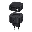 USAMS Ład. siec. 1xUSB-C ze zwijanym kablem Lighning (only head) PD+QC 35W Gan Fast Charging czarny/black XMF Series CC209TC01 (