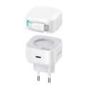 USAMS Ład. siec. 1xUSB-C ze zwijanym kablem USB-C (only head) PD+QC 35W Gan Fast Charging biały/white XMF Series CC202TC02 (US-C