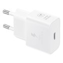 Ład. siec. Samsung EP-T2510XW 25W Fast Charge + kabel USB-C/USB-C biały/white