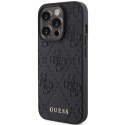 Guess GUHCP15LP4EPMK iPhone 15 Pro 6.1" czarny/black hardcase Leather 4G Stamped