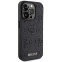 Guess GUHCP15LP4EPMK iPhone 15 Pro 6.1" czarny/black hardcase Leather 4G Stamped