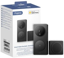 Aqara Smart Video Doorbell G4 Czarny | Wideodomofon | Dzwonek do drzwi, Kamera monitoring, Apple Homekit