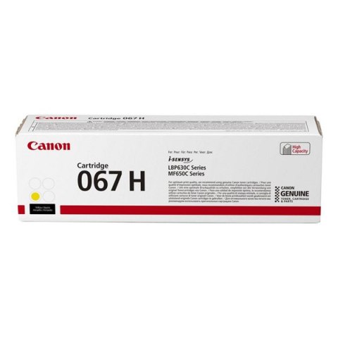 Canon oryginalny toner 067 H Y, 5103C002, yellow, 2350s, high capacity, Canon LBP631Cdw, LBP633Cdw, MF651Cw, MF655Cdw, MF657Cdw,