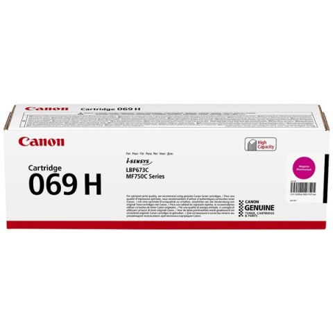 Canon oryginalny toner 069 H M, 5096C004, magenta, 5500s, produkt kontraktowy, high capacity, Canon MF752Cdw, 754Cdw, LBP673Cdw,