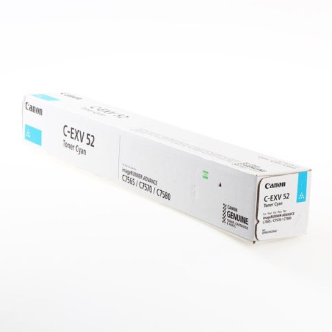 Canon oryginalny toner C-EXV52 C, 0999C002, cyan, 66500s, Canon IRC7565i, IRC7570i, IRC7580i, O