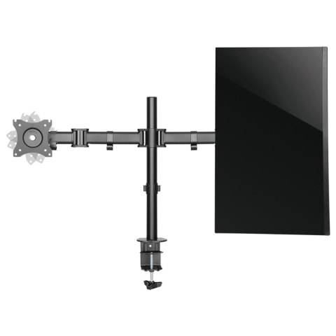 Regulowany uchwyt ULTRADESK SKELETON Double na 2 monitory, 16KG, mocowanie na zacisk, 17"-30", 75x75/100x100, czarny