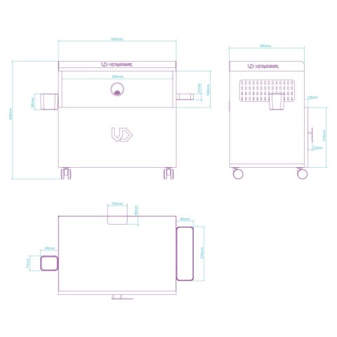 Ultradesk CRATE szafka uniwersalna, czarna