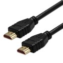 Video Kabel HDMI M - HDMI M, HDMI 2.1 - Ultra High Speed, 3m, pozłacane złącza, czarny, Logo blistr, 8K@60Hz, 48Gb/s