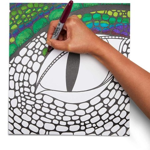 Sharpie, pisak Fine, zestaw kosmicznych kolorów, 24szt, 0.9mm, stały atrament, blistr