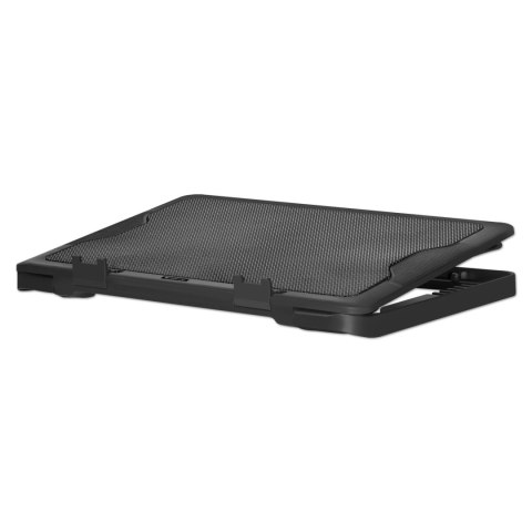 Stojak pod notebook, NS-503, podświetlenie, 18 cm wentylator, czarno-niebieski, DEFENDER, z 2-portowym hub-em