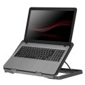 Stojak pod notebook, NS-503, podświetlenie, 18 cm wentylator, czarno-niebieski, DEFENDER, z 2-portowym hub-em