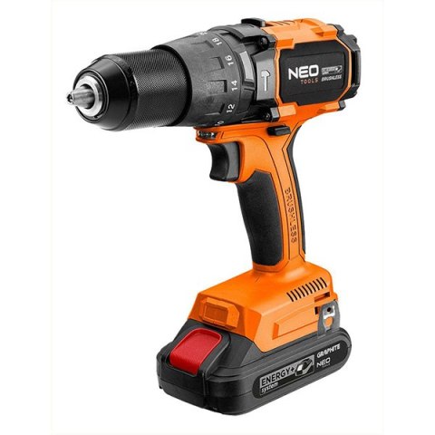 Wiertarko-wkrętarka wiertarka udarowa, 04-616, zasilanie akumulatorem, 18V, Energy+, Neo Tools
