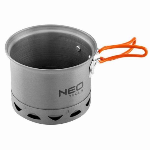 Zestaw garnków 2 w 1 z radiatorem szara, aluminium, 63-144, garnek, patelnia, Neo Tools