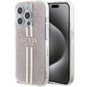 Guess GUHCP14XH4PSEGP iPhone 14 Pro Max 6.7" różowy/pink hardcase IML 4G Gold Stripe