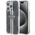 Guess GUHCP15XH4PSEGK iPhone 15 Pro Max 6.7" czarny/black hardcase IML 4G Gold Stripe