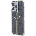 Guess GUHCP15XH4PSEGK iPhone 15 Pro Max 6.7" czarny/black hardcase IML 4G Gold Stripe