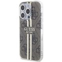 Guess GUHCP15XH4PSEGW iPhone 15 Pro Max 6.7" brązowy/brown hardcase IML 4G Gold Stripe