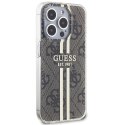 Guess GUHCP15LH4PSEGW iPhone 15 Pro 6.1" brązowy/brown hardcase IML 4G Gold Stripe