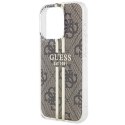 Guess GUHCP15LH4PSEGW iPhone 15 Pro 6.1" brązowy/brown hardcase IML 4G Gold Stripe