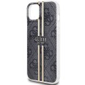 Guess GUHCP15SH4PSEGK iPhone 15 / 14 / 13 6.1" czarny/black hardcase IML 4G Gold Stripe