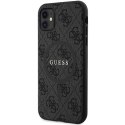 Guess GUHMN61G4GFRK iPhone 11 6.1" / Xr czarny/black hardcase 4G Collection Leather Metal Logo MagSafe