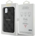 Guess GUHMN61G4GFRK iPhone 11 6.1" / Xr czarny/black hardcase 4G Collection Leather Metal Logo MagSafe