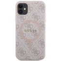 Guess GUHMN61G4GFRP iPhone 11 6.1" / Xr różowy/pink hardcase 4G Collection Leather Metal Logo MagSafe