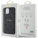 Guess GUHMP12MG4GFRK iPhone 12/12 Pro 6.1" czarny/black hardcase 4G Collection Leather Metal Logo MagSafe