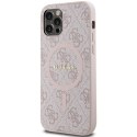 Guess GUHMP12MG4GFRP iPhone 12/12 Pro 6.1" różowy/pink hardcase 4G Collection Leather Metal Logo MagSafe