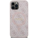 Guess GUHMP12MG4GFRP iPhone 12/12 Pro 6.1" różowy/pink hardcase 4G Collection Leather Metal Logo MagSafe