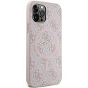 Guess GUHMP12MG4GFRP iPhone 12/12 Pro 6.1" różowy/pink hardcase 4G Collection Leather Metal Logo MagSafe