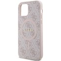 Guess GUHMP12MG4GFRP iPhone 12/12 Pro 6.1" różowy/pink hardcase 4G Collection Leather Metal Logo MagSafe