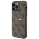 Guess GUHMP13XG4GFRW iPhone 13 Pro Max 6.7" brązowy/brown hardcase 4G Collection Leather Metal Logo MagSafe