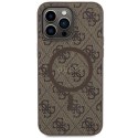 Guess GUHMP13XG4GFRW iPhone 13 Pro Max 6.7" brązowy/brown hardcase 4G Collection Leather Metal Logo MagSafe