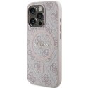 Guess GUHMP13LG4GFRP iPhone 13 Pro / 13 6.1" różowy/pink hardcase 4G Collection Leather Metal Logo MagSafe