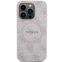 Guess GUHMP13LG4GFRP iPhone 13 Pro / 13 6.1" różowy/pink hardcase 4G Collection Leather Metal Logo MagSafe