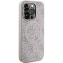 Guess GUHMP13LG4GFRP iPhone 13 Pro / 13 6.1" różowy/pink hardcase 4G Collection Leather Metal Logo MagSafe