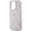 Guess GUHMP13LG4GFRP iPhone 13 Pro / 13 6.1" różowy/pink hardcase 4G Collection Leather Metal Logo MagSafe