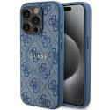 Guess GUHMP14XG4GFRB iPhone 14 Pro Max 6.7" niebieski/blue hardcase 4G Collection Leather Metal Logo MagSafe