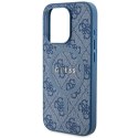 Guess GUHMP14XG4GFRB iPhone 14 Pro Max 6.7" niebieski/blue hardcase 4G Collection Leather Metal Logo MagSafe