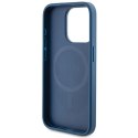 Guess GUHMP14XG4GFRB iPhone 14 Pro Max 6.7" niebieski/blue hardcase 4G Collection Leather Metal Logo MagSafe