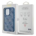 Guess GUHMP14XG4GFRB iPhone 14 Pro Max 6.7" niebieski/blue hardcase 4G Collection Leather Metal Logo MagSafe