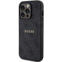 Guess GUHMP14XG4GFRK iPhone 14 Pro Max 6.7" czarny/black hardcase 4G Collection Leather Metal Logo MagSafe