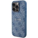 Guess GUHMP14LG4GFRB iPhone 14 Pro 6.1" niebieski/blue hardcase 4G Collection Leather Metal Logo MagSafe